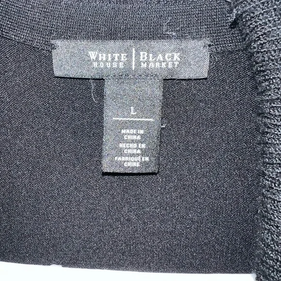 White House Black Market Black Tie-Front Shawl Collar Jacket - Picture 2 of 5